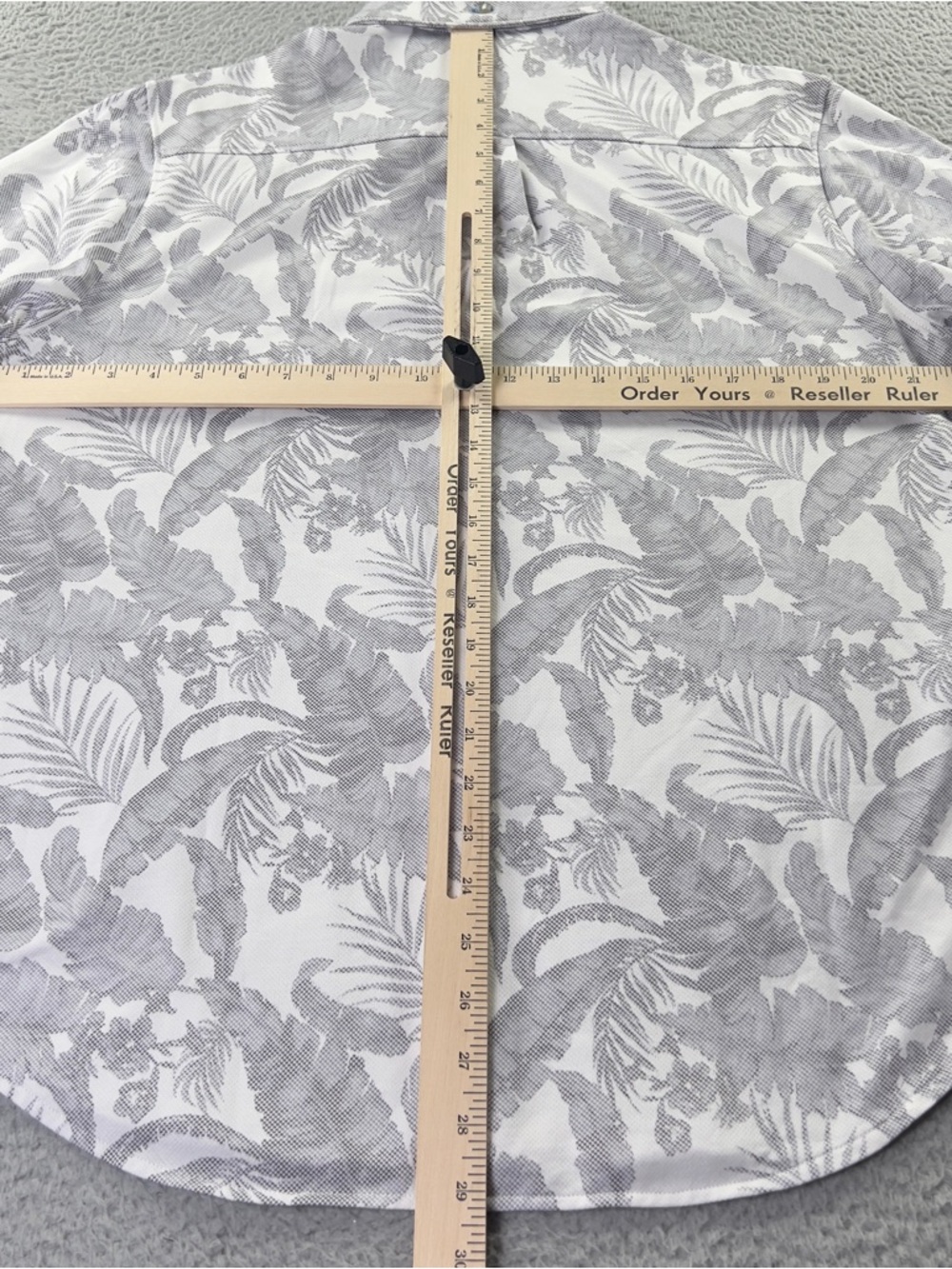 Tommy Bahama The San Lucio Stretch Shirt Mens M White Gray Islandzone Tropical - Picture 4 of 12